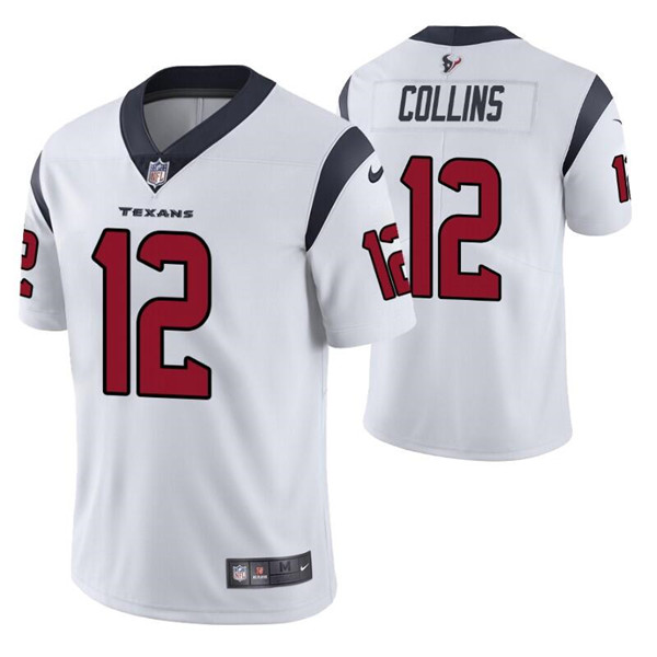 Men's Houston Texans #12 Nico Collins White Vapor Untouchable Limited Stitched Jersey - Click Image to Close